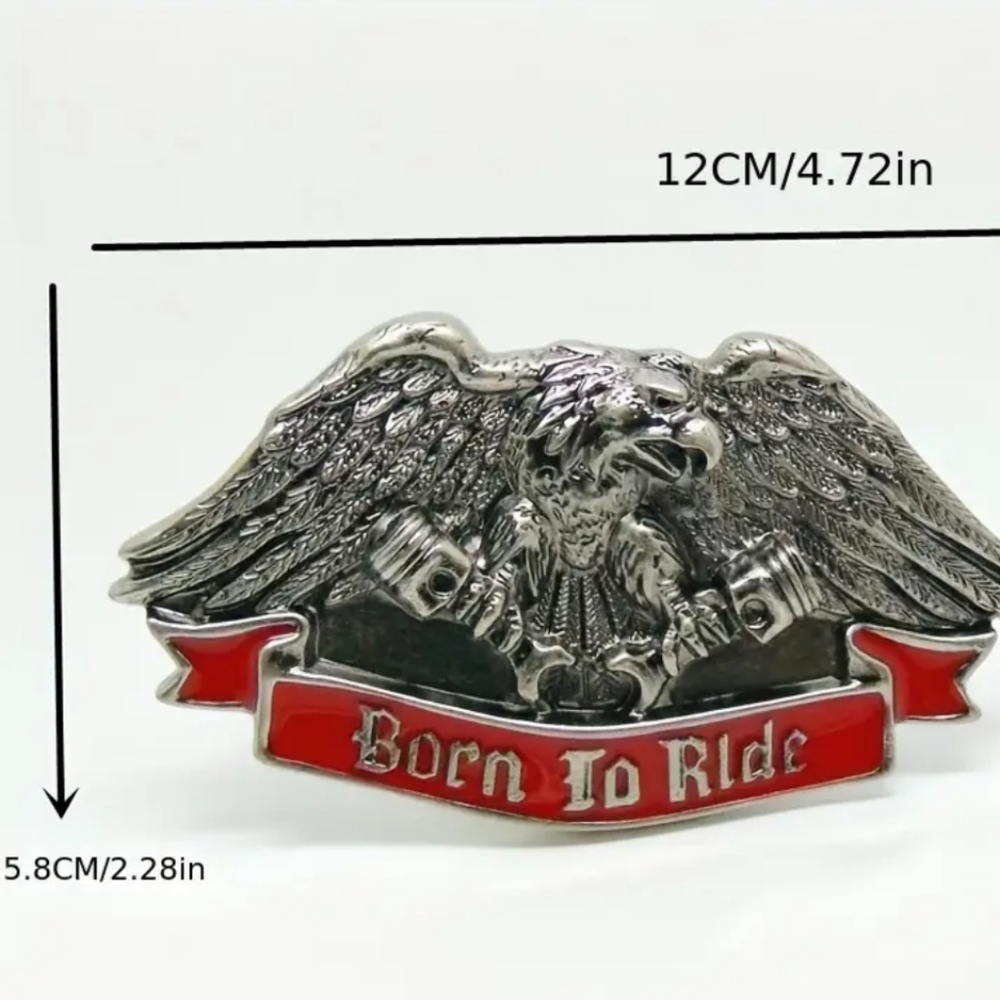 New Live to Ride eagle biker belt buckle fits 1.5" belt buckles